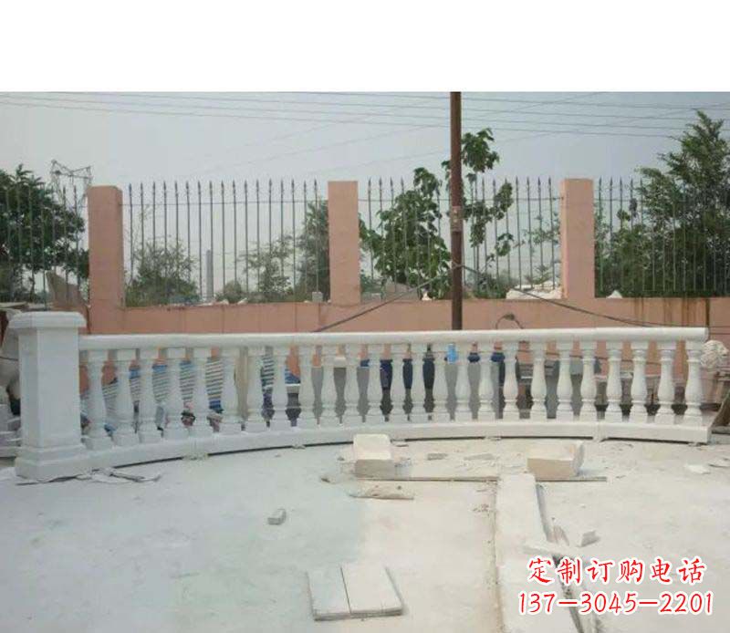 廊坊精致白玉石栏杆雕塑