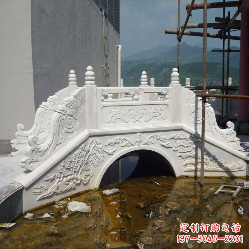 廊坊汉白玉庭院装饰石桥雕塑