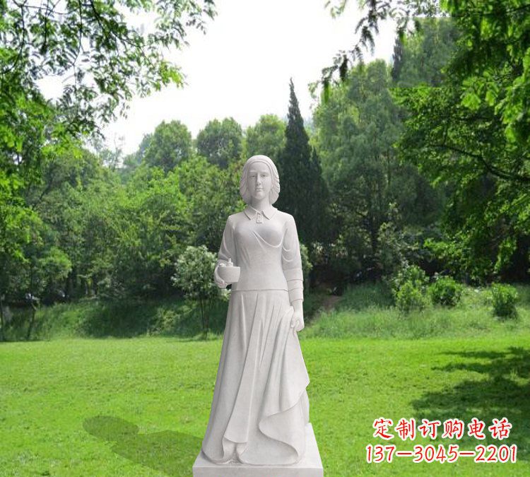 廊坊纪念南丁格尔的经典白玉雕塑