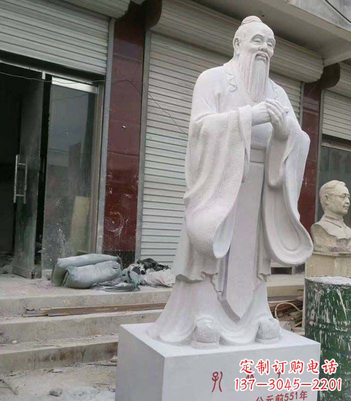 廊坊古典传承,庄严的孔子石雕
