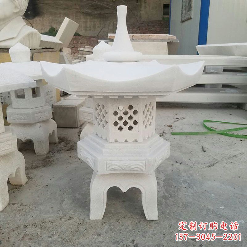 廊坊汉白玉中式石雕灯笼
