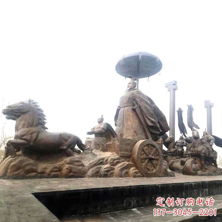 廊坊汉武帝景观铜雕塑-中国历史名人古代著名帝王雕像