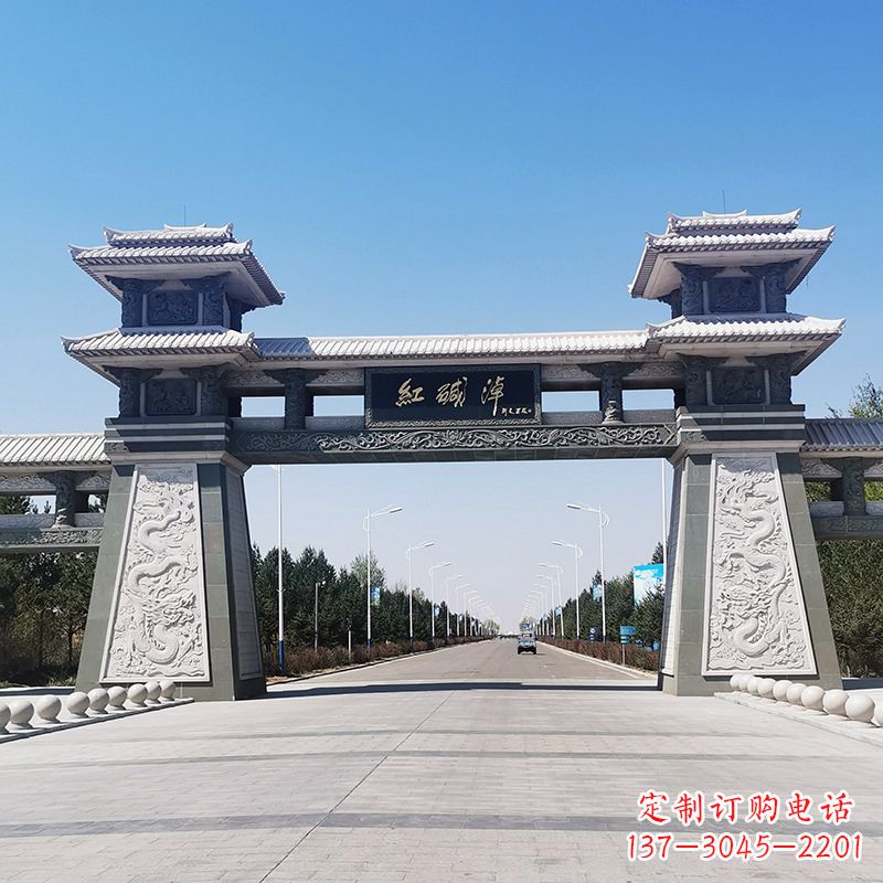 廊坊红碱淖景区石雕汉阙大门