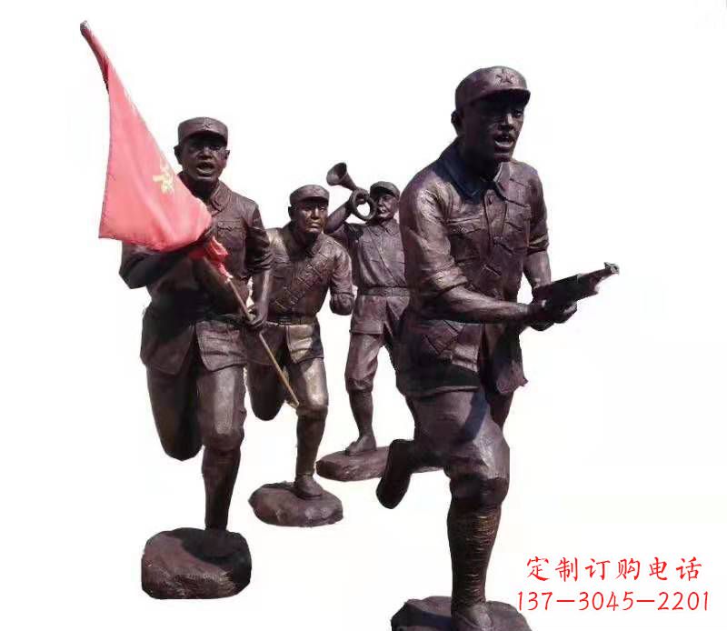 廊坊传承热血精神,纪念红军英雄:红军人物雕塑