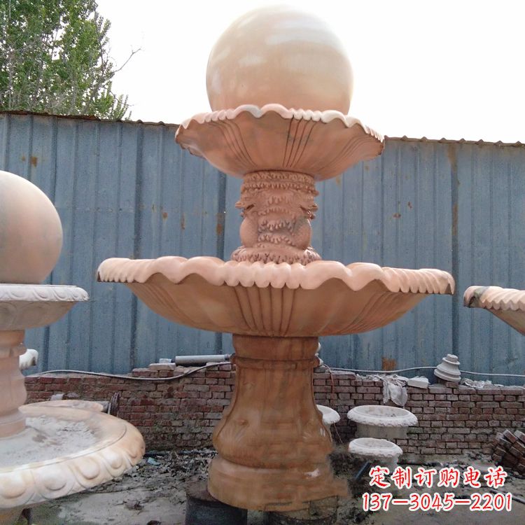 廊坊专业定制红色风水球雕塑定制