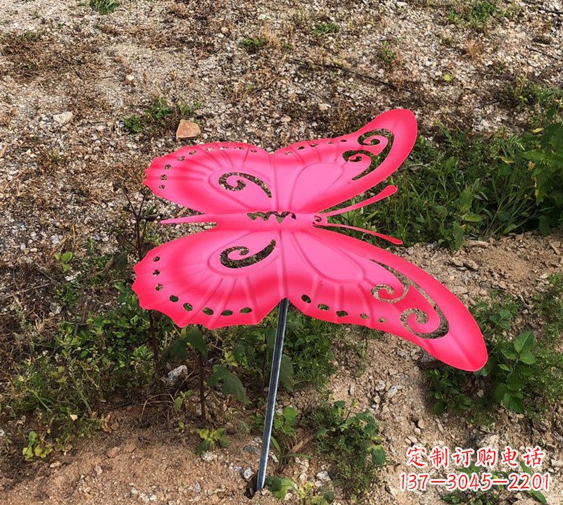 廊坊红色铁艺不锈钢蝴蝶雕塑