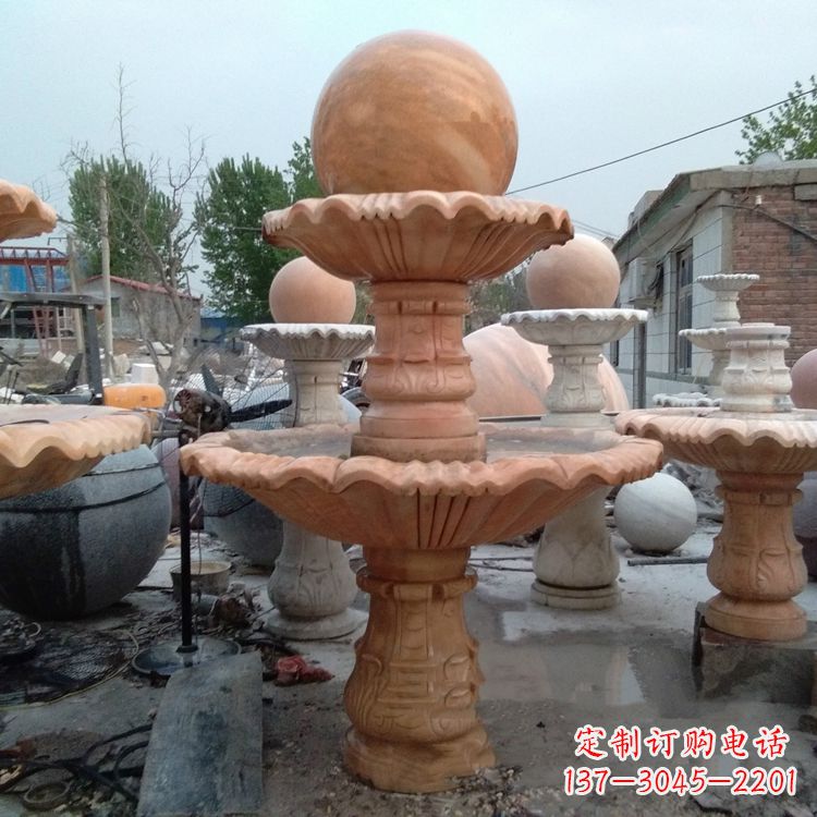廊坊中领雕塑,精致风水球雕塑让你的院落更加精致