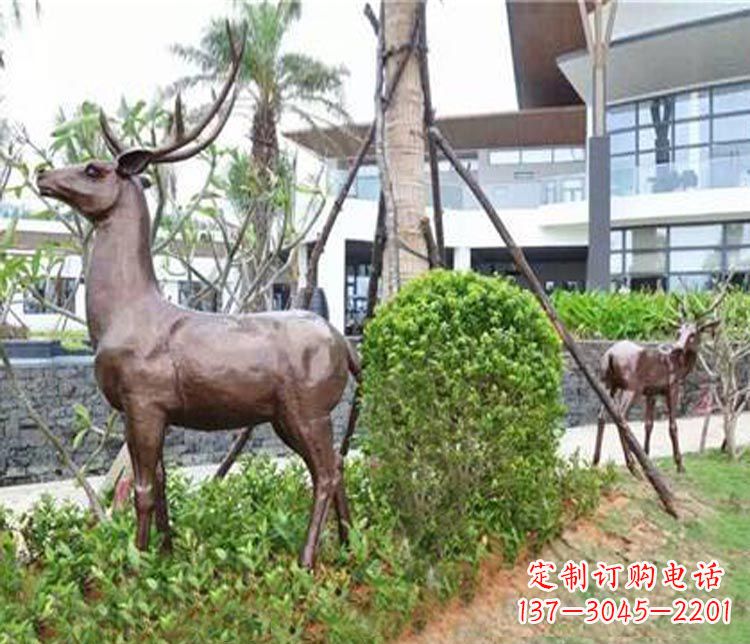 廊坊艺术大师铸造的精美梅花鹿雕塑