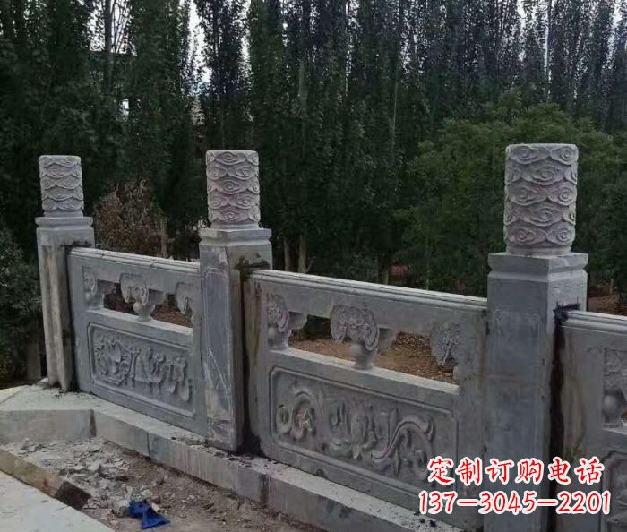 廊坊定制石质护城河栏板雕塑