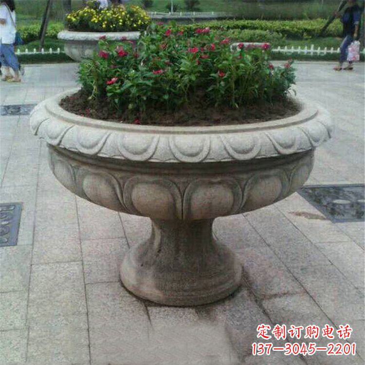 廊坊花岗岩公园石雕花盆