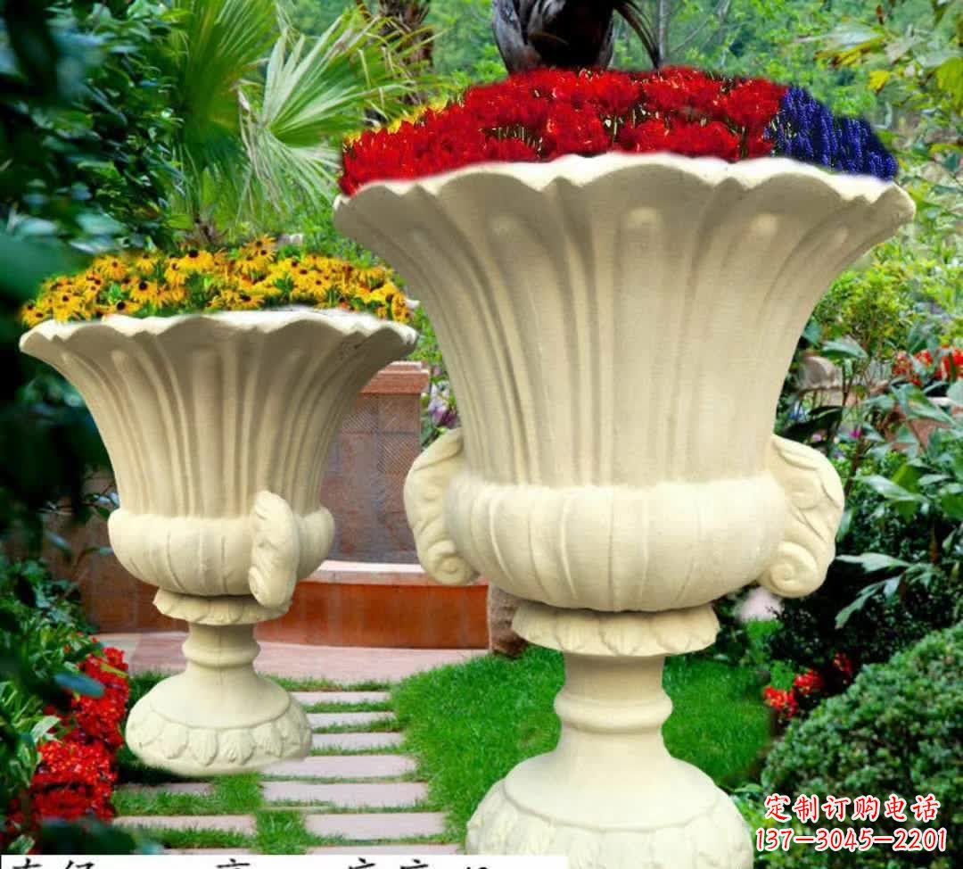 廊坊花园景观花盆石雕
