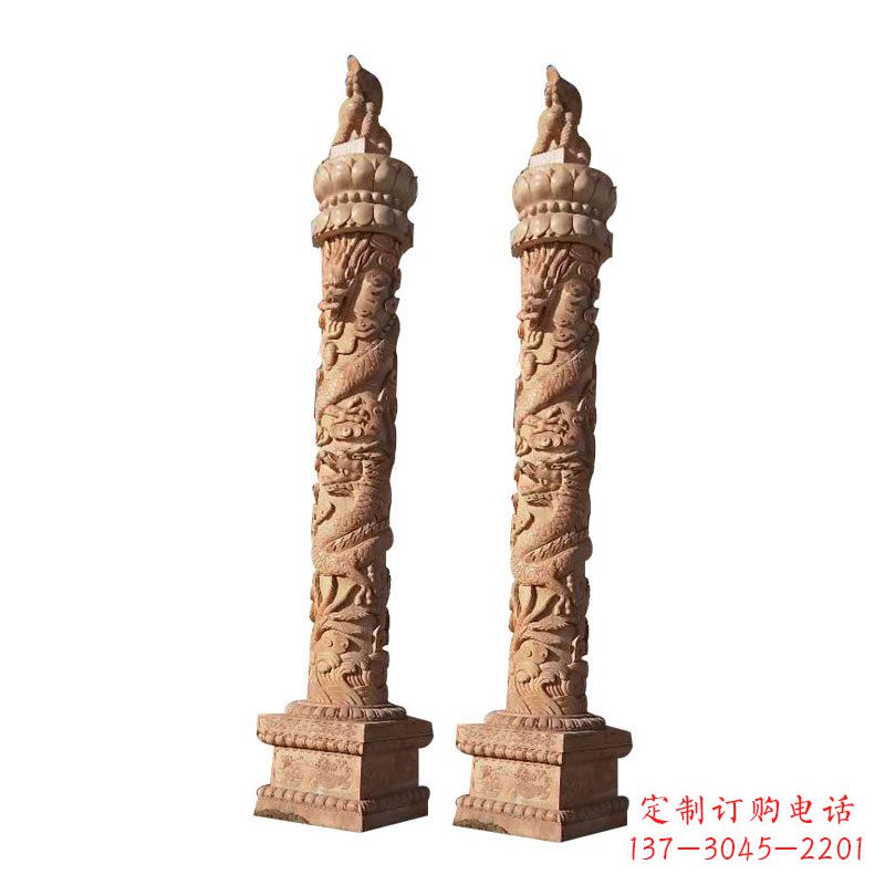 廊坊华表盘龙柱石雕