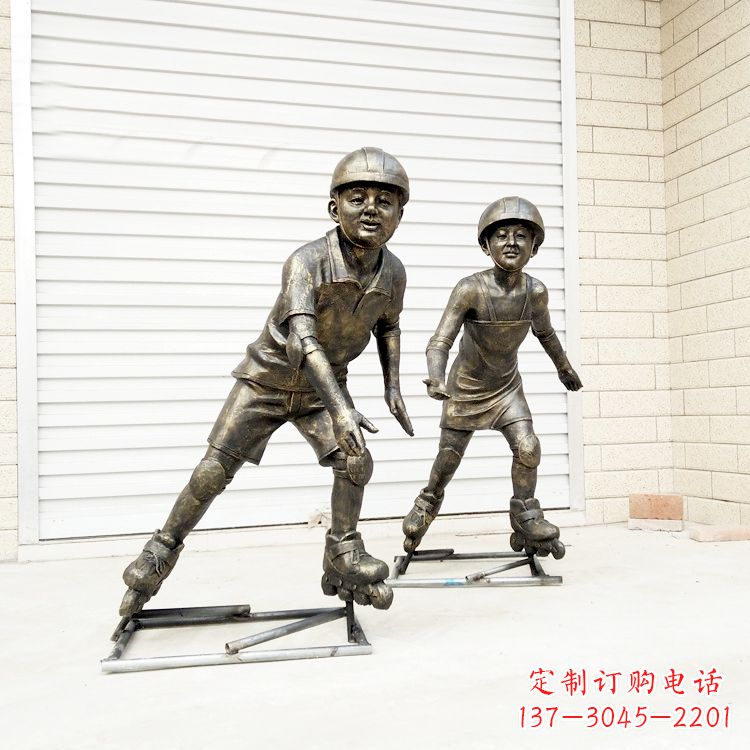 廊坊中领雕塑:仿铜小孩雕塑