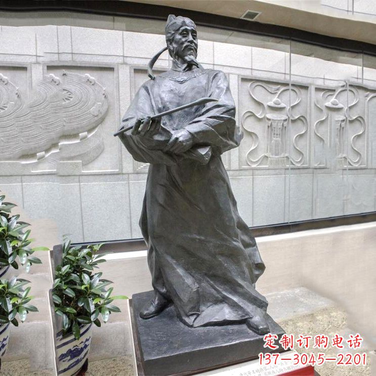 廊坊画圣吴道子中国古代(唐朝)著名画家铸铜雕塑