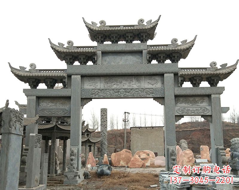 廊坊黄冈石雕牌坊