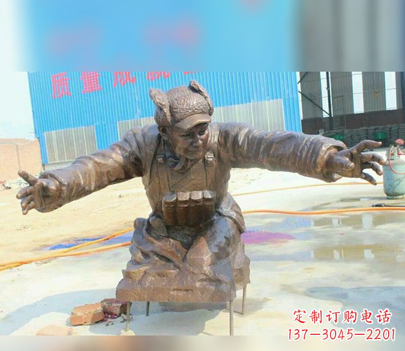 廊坊黄继光校园英雄铜雕:传承伟大精神