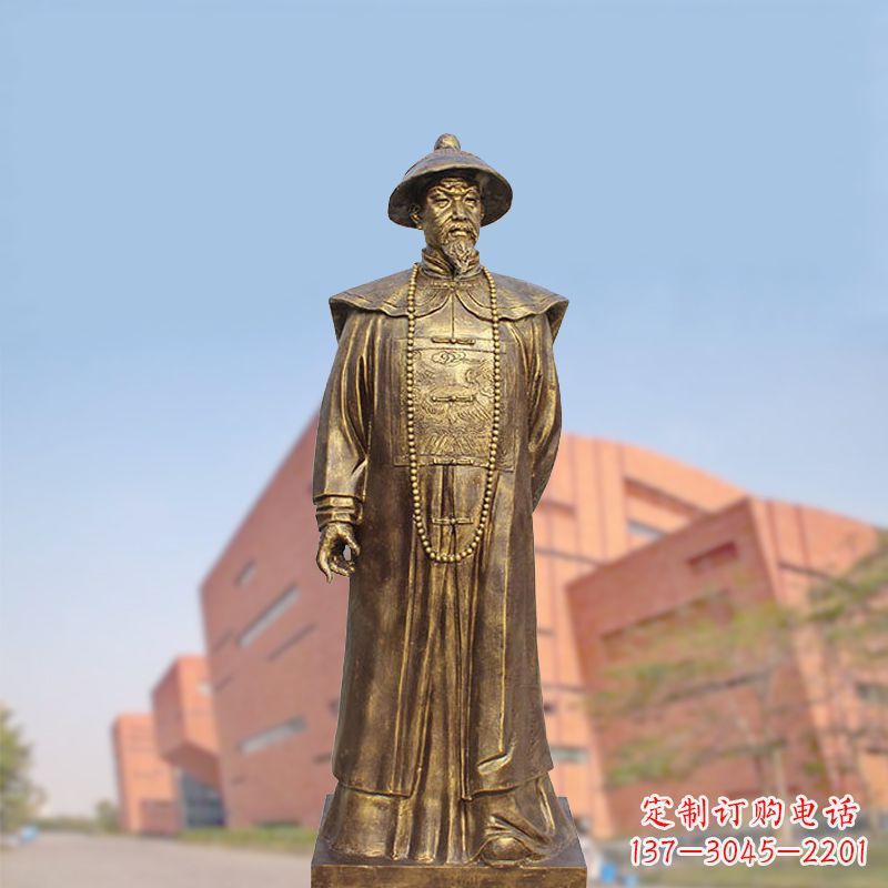 廊坊黄铜曾国藩铸铜雕像-学校校园历史文化名人著名民族英雄人物雕塑