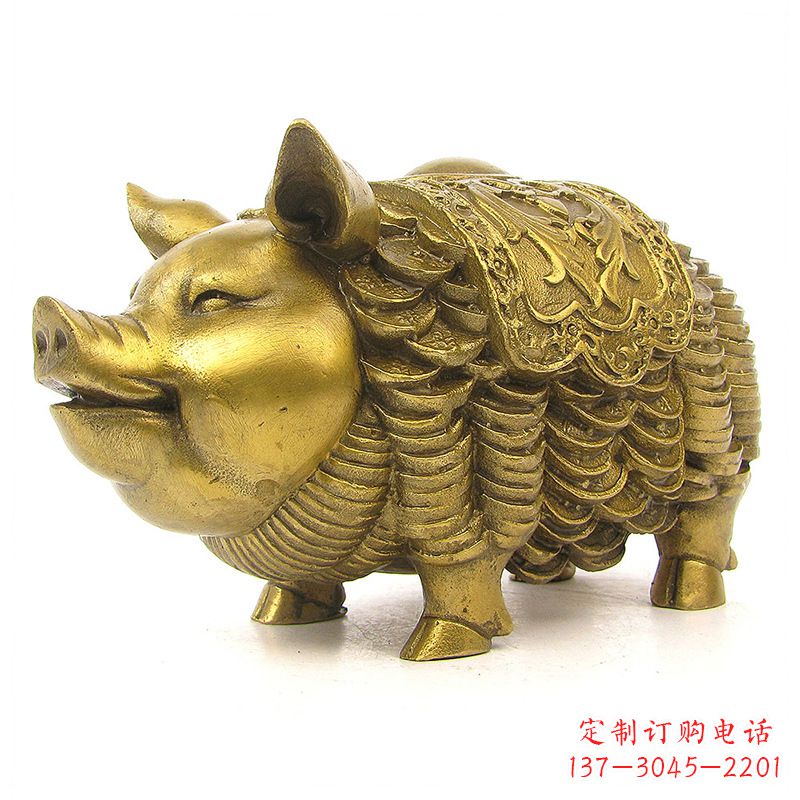 廊坊欢迎招财猪,用黄铜打造新年祝福