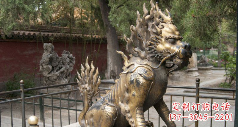 廊坊钜惠雅致:优质黄铜铸铜麒麟雕塑