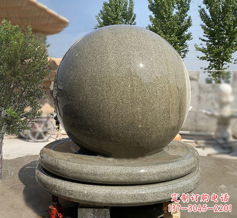 廊坊黄锈石风水球