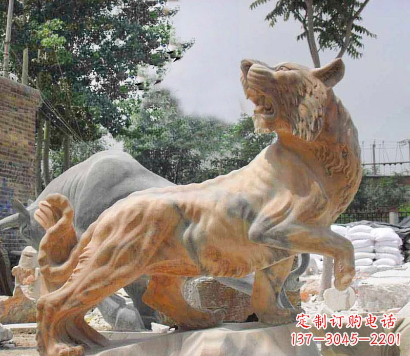 廊坊回头的老虎石雕