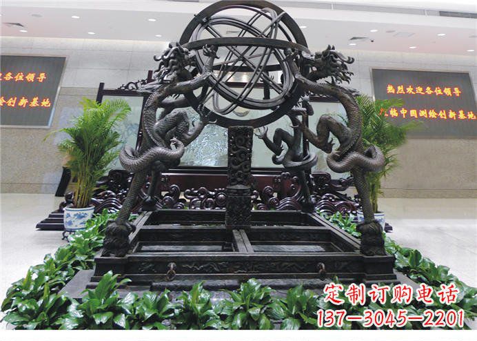 廊坊浑天仪古代仪器铜雕