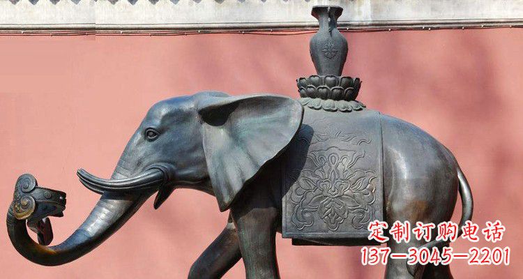 廊坊吉祥大象铜雕