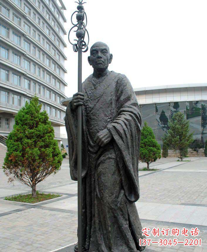 廊坊鉴真和尚古代名人铜雕