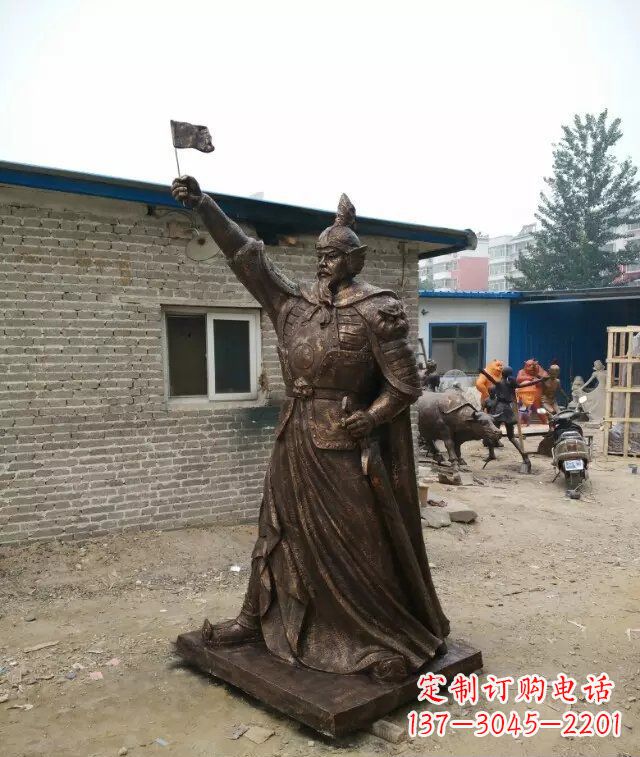 廊坊将军古代人物铜雕