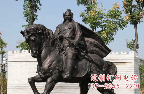 廊坊将军骑马古代人物铜雕