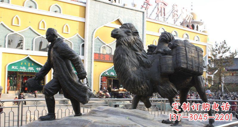 廊坊骆驼铜雕,让新疆风情永传