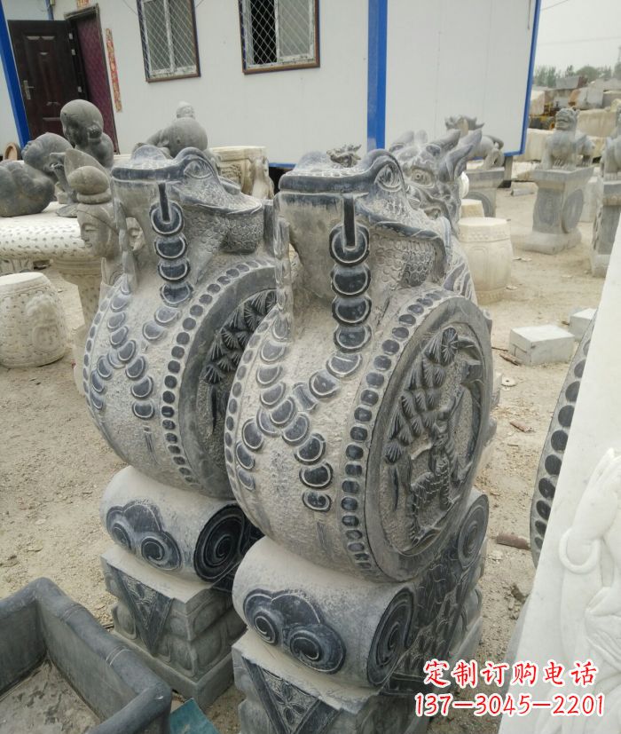 廊坊古韵深远,金蟾抱鼓石仿古门墩雕塑