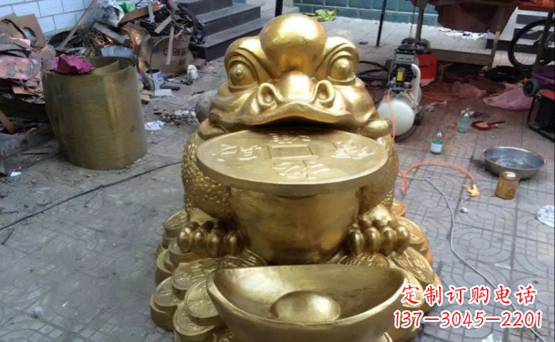 廊坊铜质金蟾招财动物雕塑