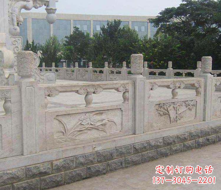 廊坊中领雕塑:精美石材栏板雕塑