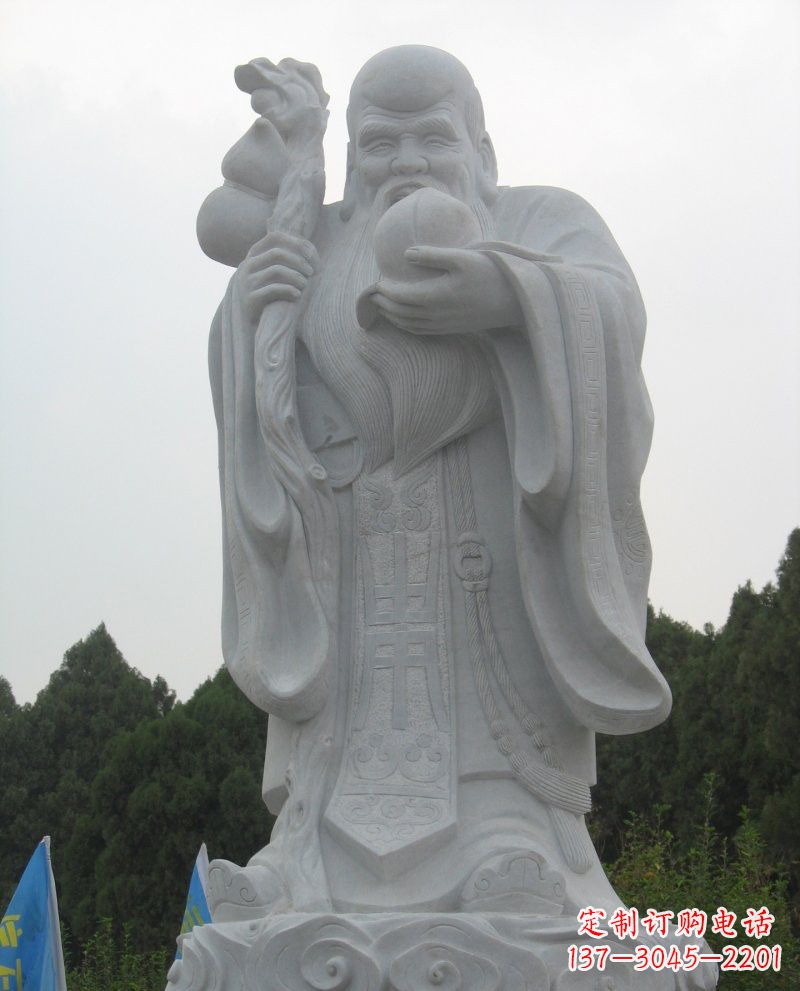 廊坊大理石老寿星雕塑,重现传统文化的美好