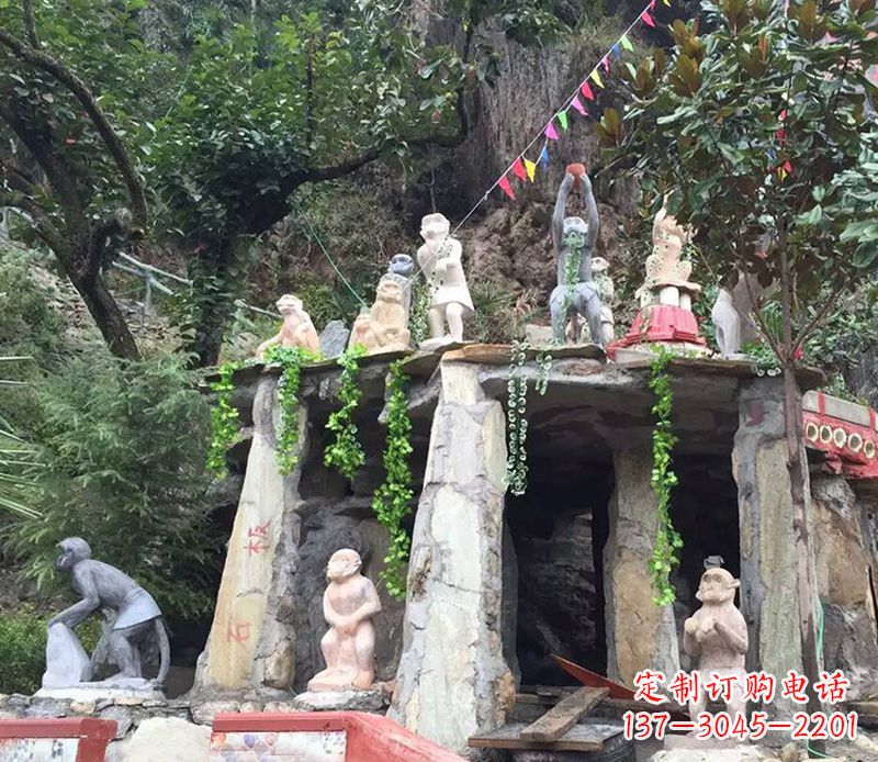 廊坊中领雕塑:精美猴子石雕