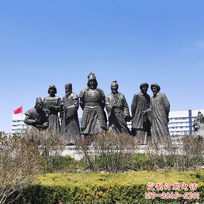 廊坊完美再现成吉思汗的青铜雕塑