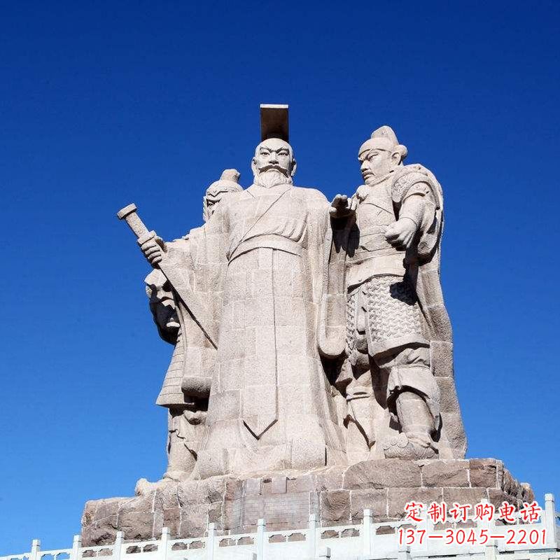 廊坊精美绝伦的汉武帝刘彻大型石雕景观雕塑