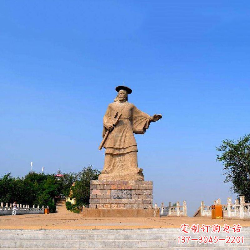 廊坊领雕塑追踪历史英雄,精美大禹石雕像