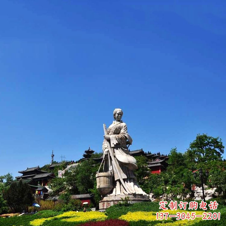 廊坊美女雕塑,用精美石料表现传统美