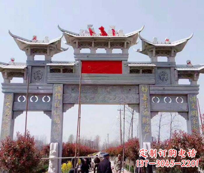 廊坊传承经典,尊崇古风:牌坊石雕