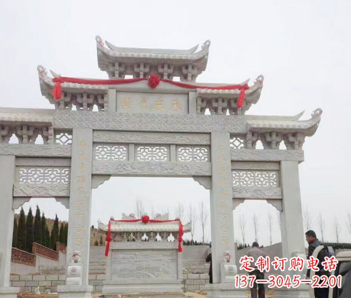 廊坊中领雕塑专业定制牌坊石雕