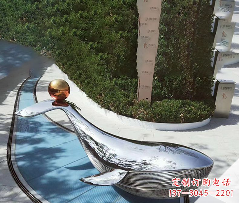 廊坊镜面不锈钢海豚雕塑