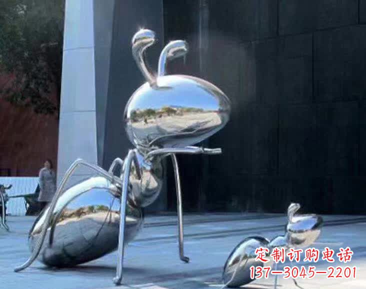 廊坊不锈钢蚂蚁雕塑,抛光镜面,精致精美