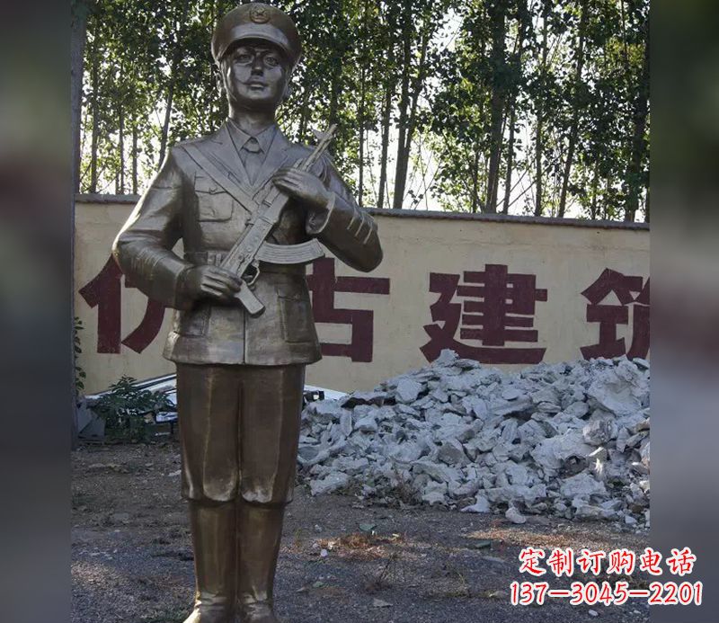 廊坊军人战士人物铜雕
