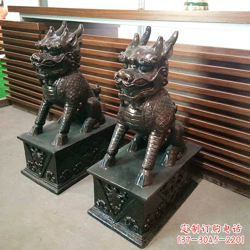 廊坊饰你家门口的瑞祥麒麟雕塑
