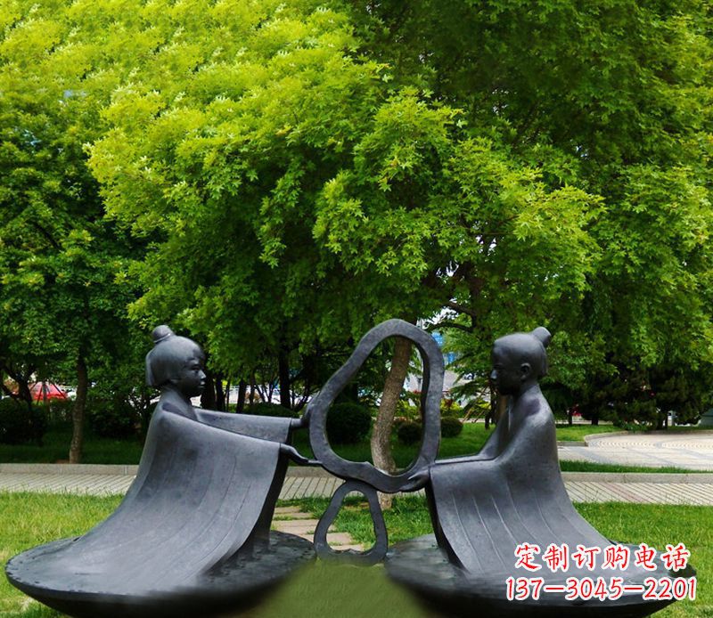 廊坊象征着智慧与信仰的孔融铜雕