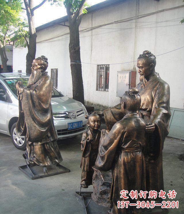 廊坊孔融让梨校园景观铜雕