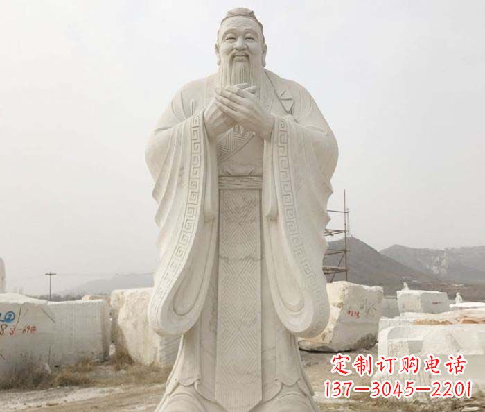 廊坊孔子古代名人石雕