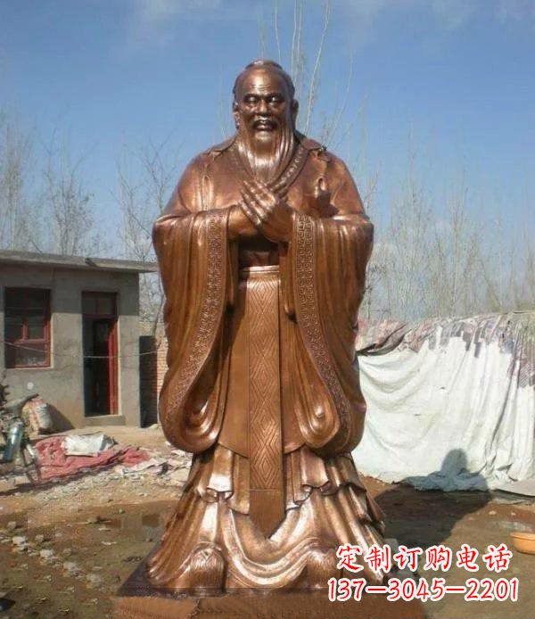 廊坊孔子古代名人铜雕